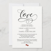 Love Typographie Mariage Élégant Script Invitation (Devant)