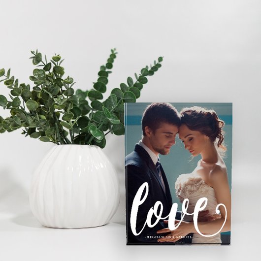 Love Typographie Photo et nom Bloc photo