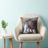 Love Typographie Photo et Noms Coussin (Chaise)