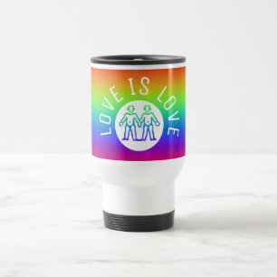 Love Typography Gay Pride Rainbow LGBT Colorful Reisbeker