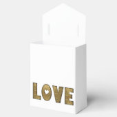Love Typography Gold Elegant Wedding Verloving Bedankdoosjes (Geopend)