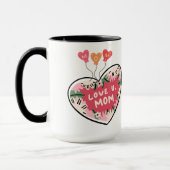 Love U. Mom: Floral Heart mug Mok (Links)