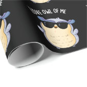 Love Uil Of Me Funny Bird Pun Dark BG Cadeaupapier (Rol Hoek)