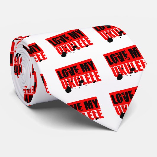 Love Ukulele Stropdas (Opgerold)