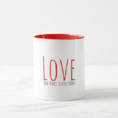Love - Un cœur. Mug Sept Formes (Centre)