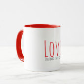 Love - Un cœur. Mug Sept Formes (Devant gauche)