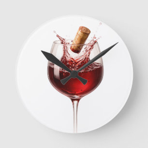 Love Uncorked Elegante Wijnspat Bruiloftscadeau Ronde Klok