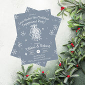 Love Under the Mistletoe Engagement Party Doodles Kaart