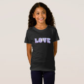 LOVE Unieke 3D Modern Graphic, Cool Zwart T-shirt (Voorkant volledig)