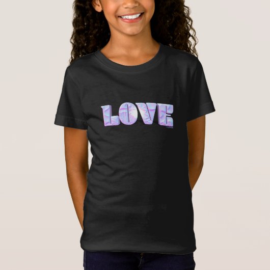 LOVE Unieke 3D Modern Graphic, Cool Zwart T-shirt (Voorkant)