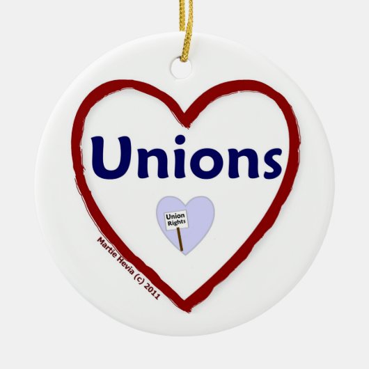 Love Unions Keramisch Ornament (Voorkant)