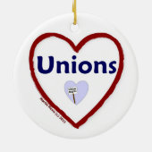 Love Unions Keramisch Ornament (Achterkant)