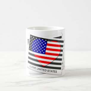 Love United States - Drapeau Vintage Mugs
