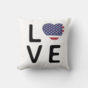 Love - United States Flag Kussen