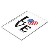 Love United States Notitieboek (Linkerzijde)