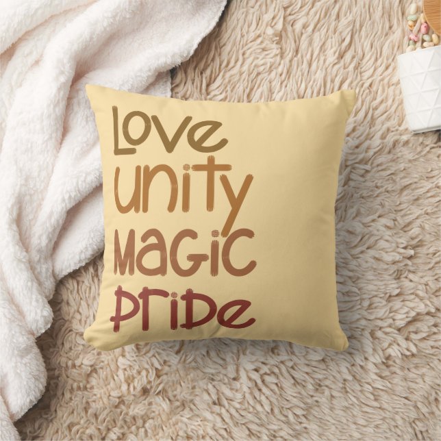Love Unity Magic Pride Zwart Kussen (Deken)