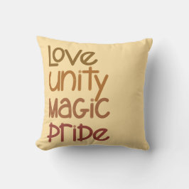 Love Unity Magic Pride Zwart Kussen