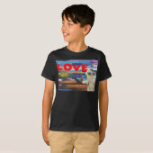 Love USA graffiti art mur. T-Shirt (Devant entier)