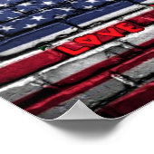 Love USA graffiti wall art. Poster (Hoek)