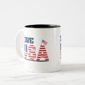 Love Usa nieuwe mok ontwerpen (Voorkant links)