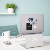 Love Utah, Feuille de Stickers Coupe Die (Ordinateur portable sur le bureau)
