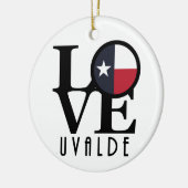 LOVE Uvalge Texas Keramisch Ornament (Links)