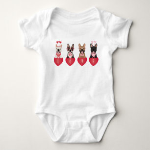 Love Valentijn French Bulldogs Romper