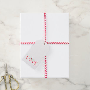 LOVE Valentijn Moderne Typografie Red Hot Fun Cadeaulabel