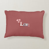 LOVE Valentijnsdag Aangepaste foto's Accent Kussen (Achterkant)