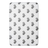 Love Valentijnsdag Black Heart Sketch Badmat (Voorkant Verticaal)