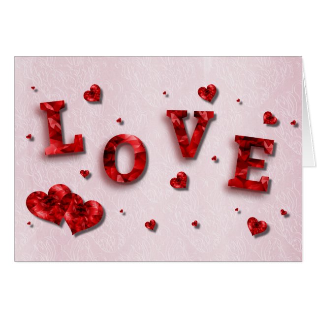 Love Valentijnsdag Card (Voorkant Horizontaal)