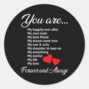 Love Valentijnsdag Couples Heart Funny Gift Idea Ronde Sticker