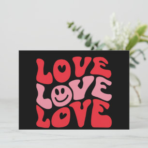 Love Valentijnsdag Groovy Funny Holiday Kaart