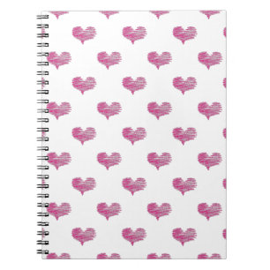 Love Valentijnsdag Hot Pink Heart Sketch Notitieboek