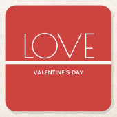 Love Valentijnsdag | Kartonnen Onderzetters (Voorkant)