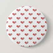 Love Valentijnsdag Red Heart Sketch Ronde Button 7,6 Cm (Voorkant)