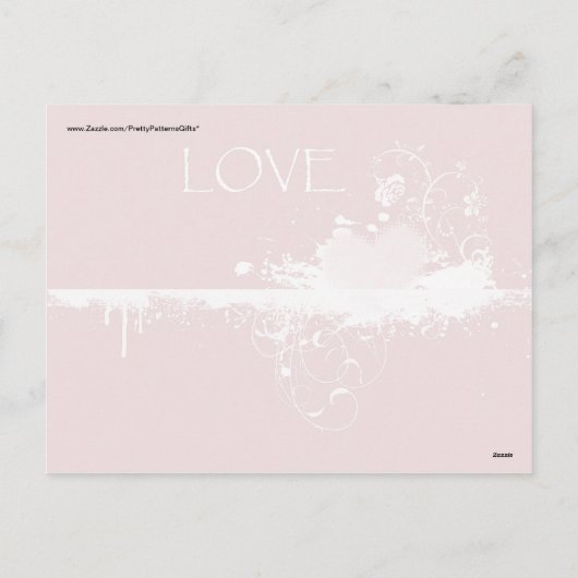 LOVE Valentijnsdag Rood Wit Hart Cadeaus Feestdagenkaart (Achterkant)