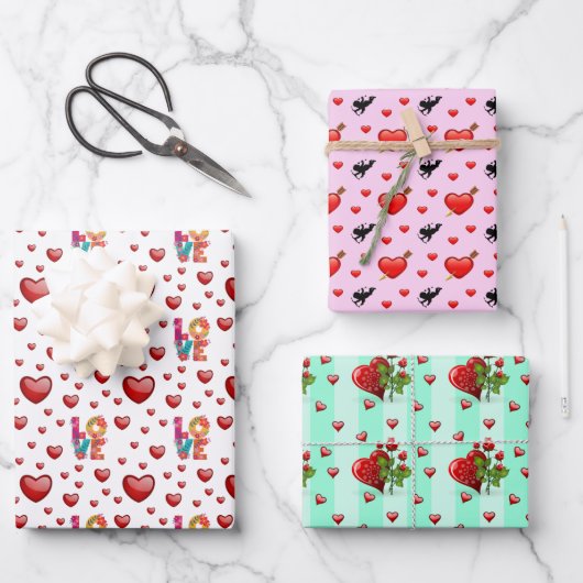 Love Valentine Wrapping Papier (Recto)