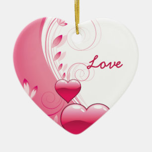 Love Valentine's Day coeurs tournois ornement pers