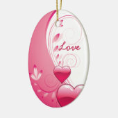 Love Valentine's Day coeurs tournois ornement pers (Gauche)
