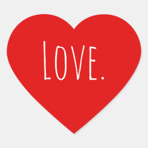 Love Valentine's Day Heart Sticker
