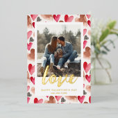Love Valentine's Day Photo Carte de vacances (Debout devant)