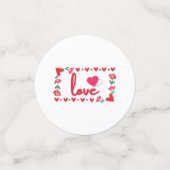 Love Valentine's Day Table Confetti (Petit recto)