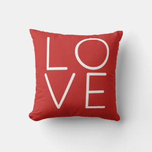 LOVE Valentines jour coussin rouge