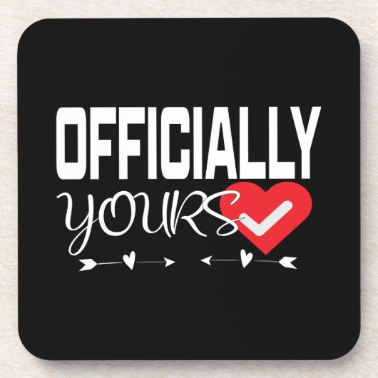 Love Verified Heart Checkmar Bier Onderzetter (Voorkant)