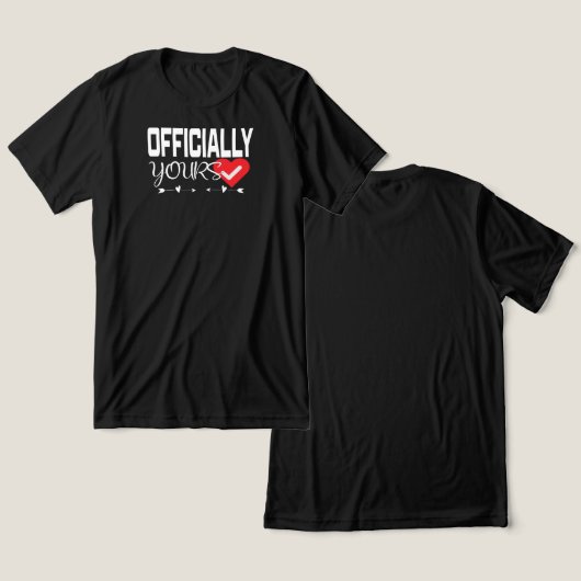 Love Verified Heart Checkmar Tri-Blend Shirt (Ontwerp Voorkant & Achterkant)