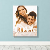 Love Verloving Photo Canvas Print (Insitu (Houten vloer))
