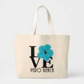 LOVE Vero Beach Florida Grote Tote Bag (Voorkant)