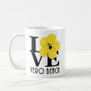 LOVE Vero Beach Yellow Hibiscus 11oz Koffiemok