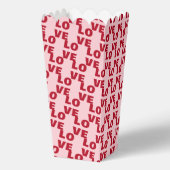 Love Vetgedrukte Typografie Roze & Rode Feest Bedankdoosjes (Achterkant)